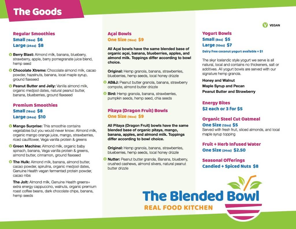The Blended Bowl | restaurant | 300 King St E, Kitchener, ON N2G 2L3, Canada | 5192085791 OR +1 519-208-5791