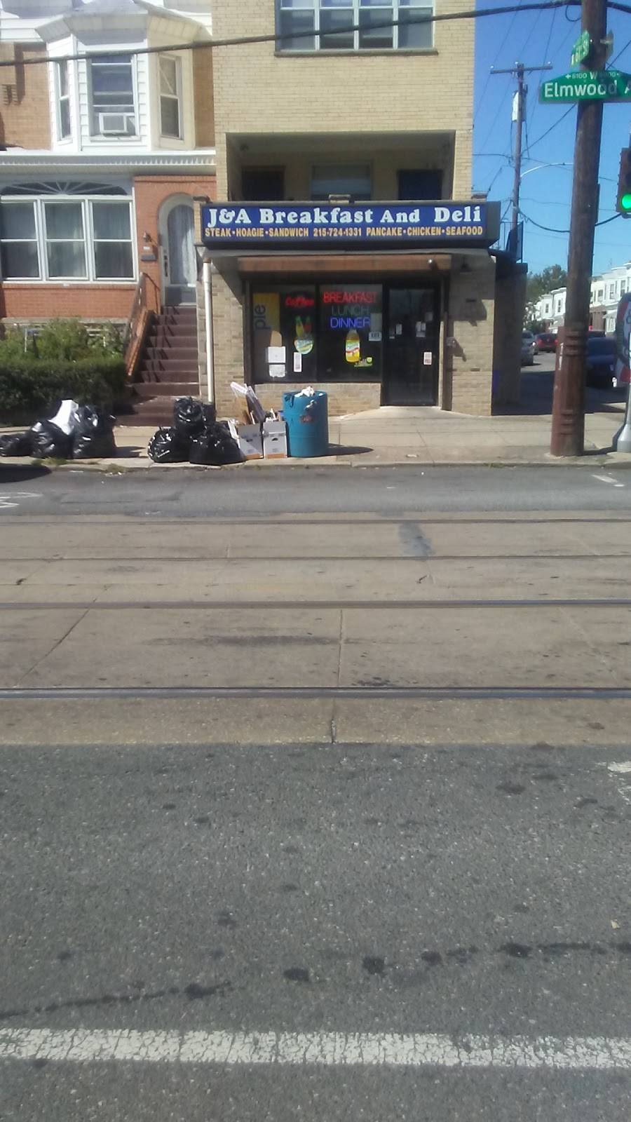 J & A Breakfast And Deli | restaurant | 6101 Elmwood Ave, Philadelphia, PA 19142, USA | 2157241331 OR +1 215-724-1331