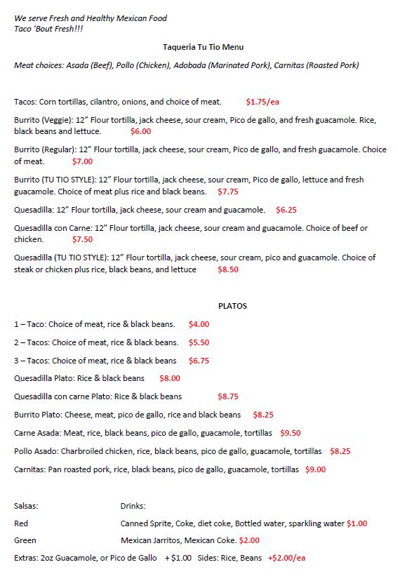 Taqueria Tu Tio | restaurant | 1228 SW 44th St, Oklahoma City, OK 73109, USA | 4054737601 OR +1 405-473-7601