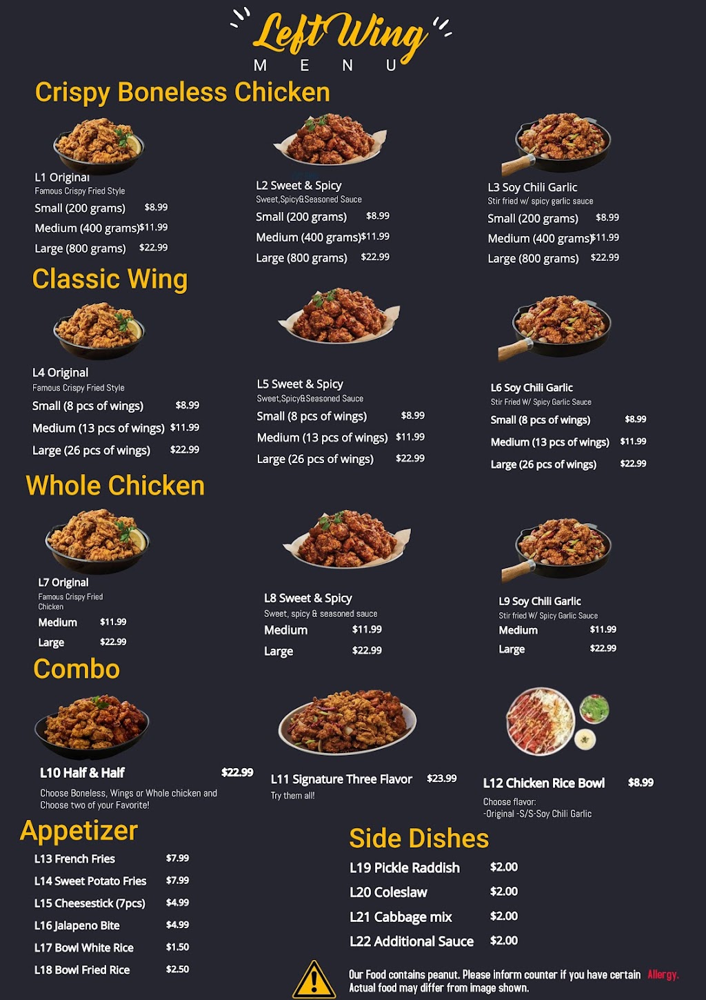 Left Wing | meal takeaway | 1789 Central Park Ave, Yonkers, NY 10710, USA | 2018199393 OR +1 201-819-9393