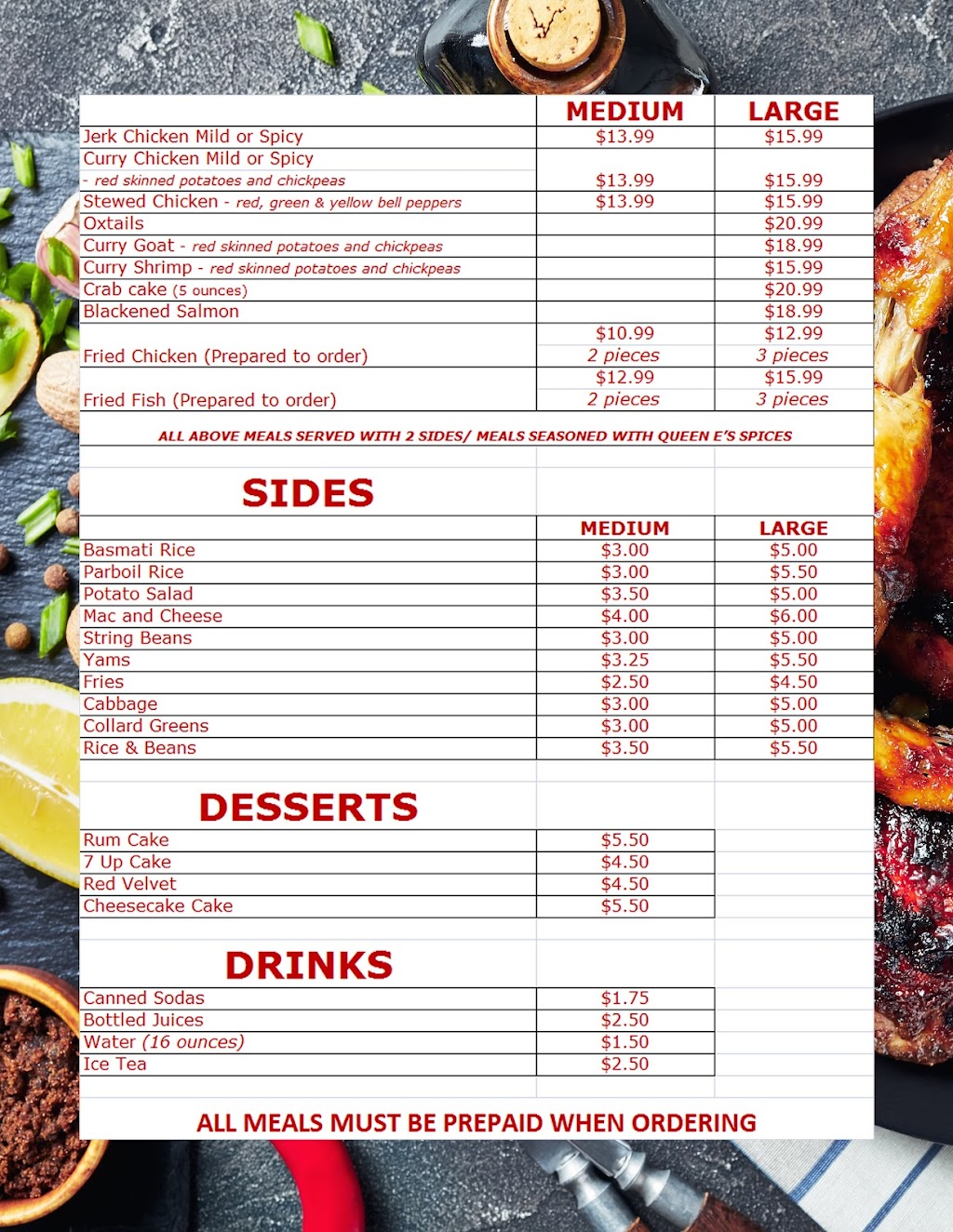 Queen Es Kitchen | restaurant | TBD, Baltimore, MD 21215, USA | 6674147313 OR +1 667-414-7313