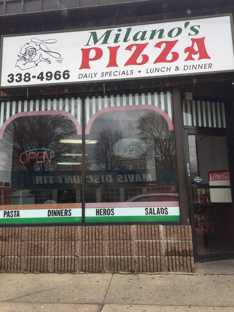 Milanos Pizza | restaurant | 5513, 894 Old Country Rd, Westbury, NY 11590, USA | 5163384966 OR +1 516-338-4966
