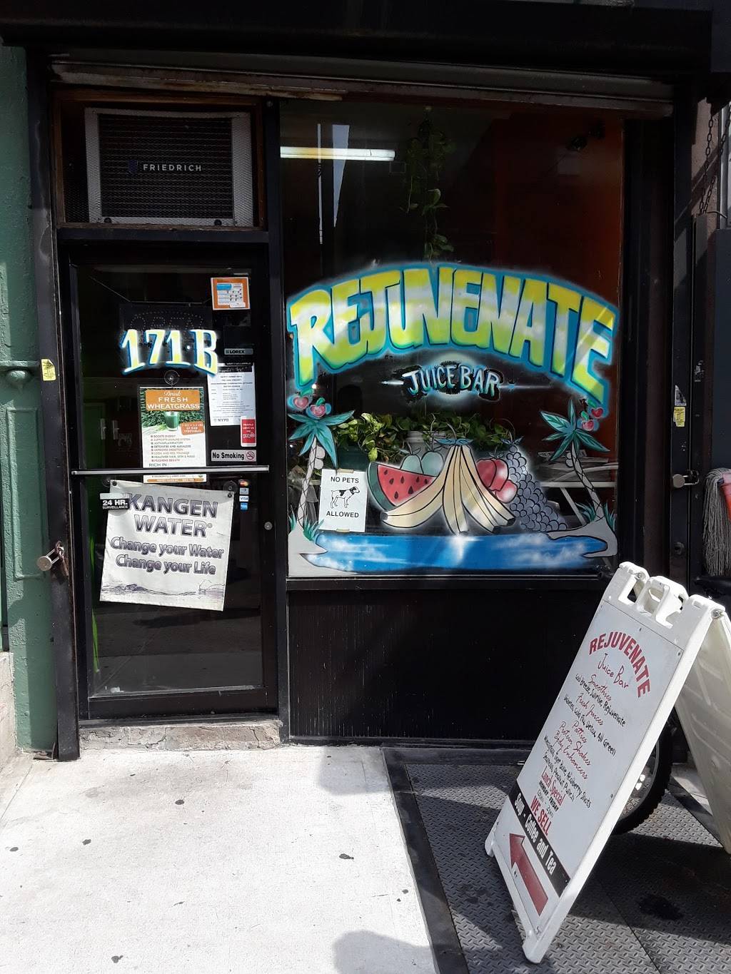 Rejuvenate Juice bar | restaurant | 171 W 133rd St, New York, NY 10030, USA | 2123901650 OR +1 212-390-1650
