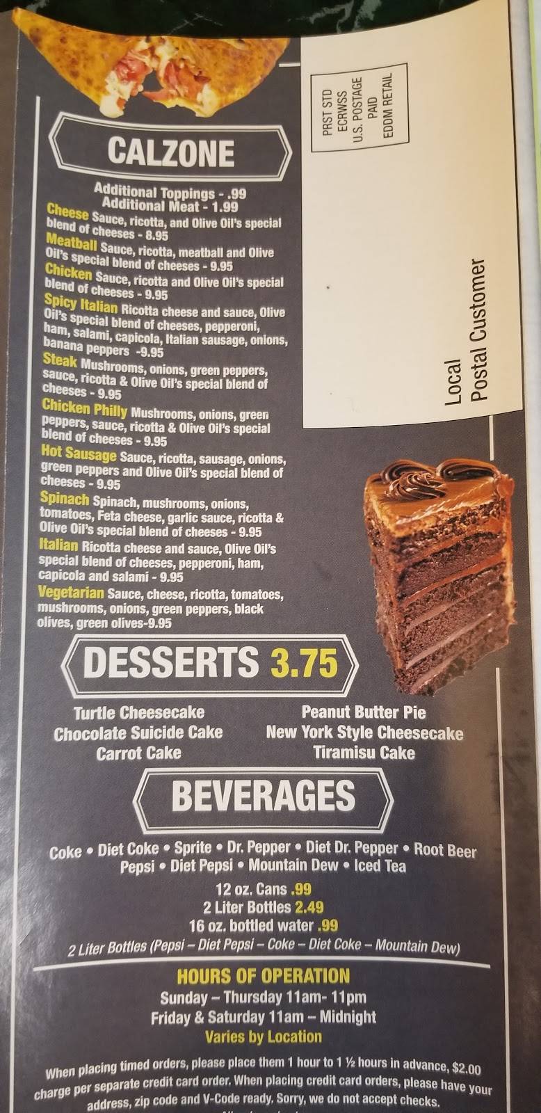 Olive Oils Pizza | restaurant | 930 Brookline Blvd, Pittsburgh, PA 15226, USA | 4125610999 OR +1 412-561-0999