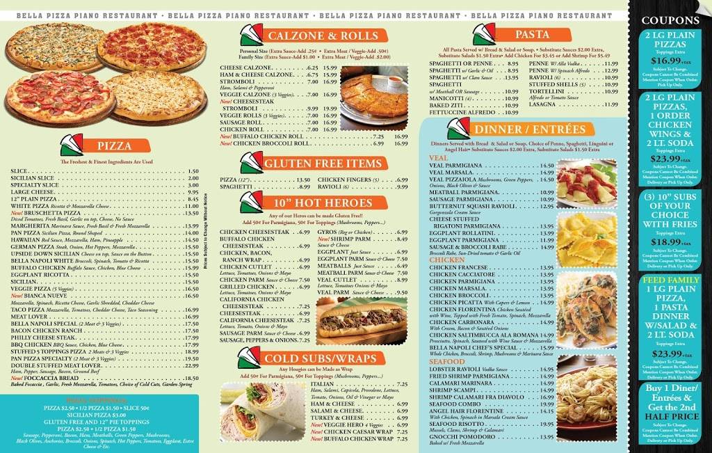 Bella Napoli Pizza and Piano (De Nisis Family Restaurant) | restaurant | 848 Nazareth Pike # 5, Nazareth, PA 18064, USA | 6107596993 OR +1 610-759-6993