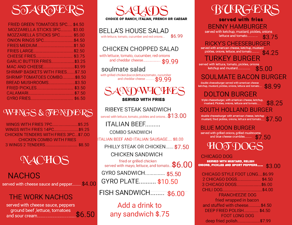 S&E soulmate restaurant | restaurant | 15360 Chicago Rd, Dolton, IL 60419, USA | 7089709909 OR +1 708-970-9909