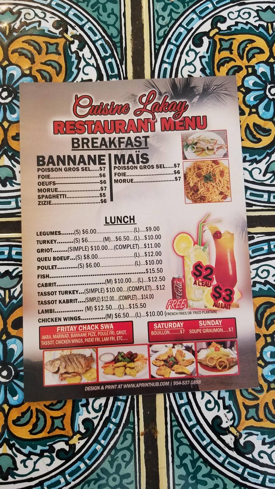 Cuisine Lakay | restaurant | 119 W Sunrise Blvd, Fort Lauderdale, FL 33311, USA | 9545269355 OR +1 954-526-9355