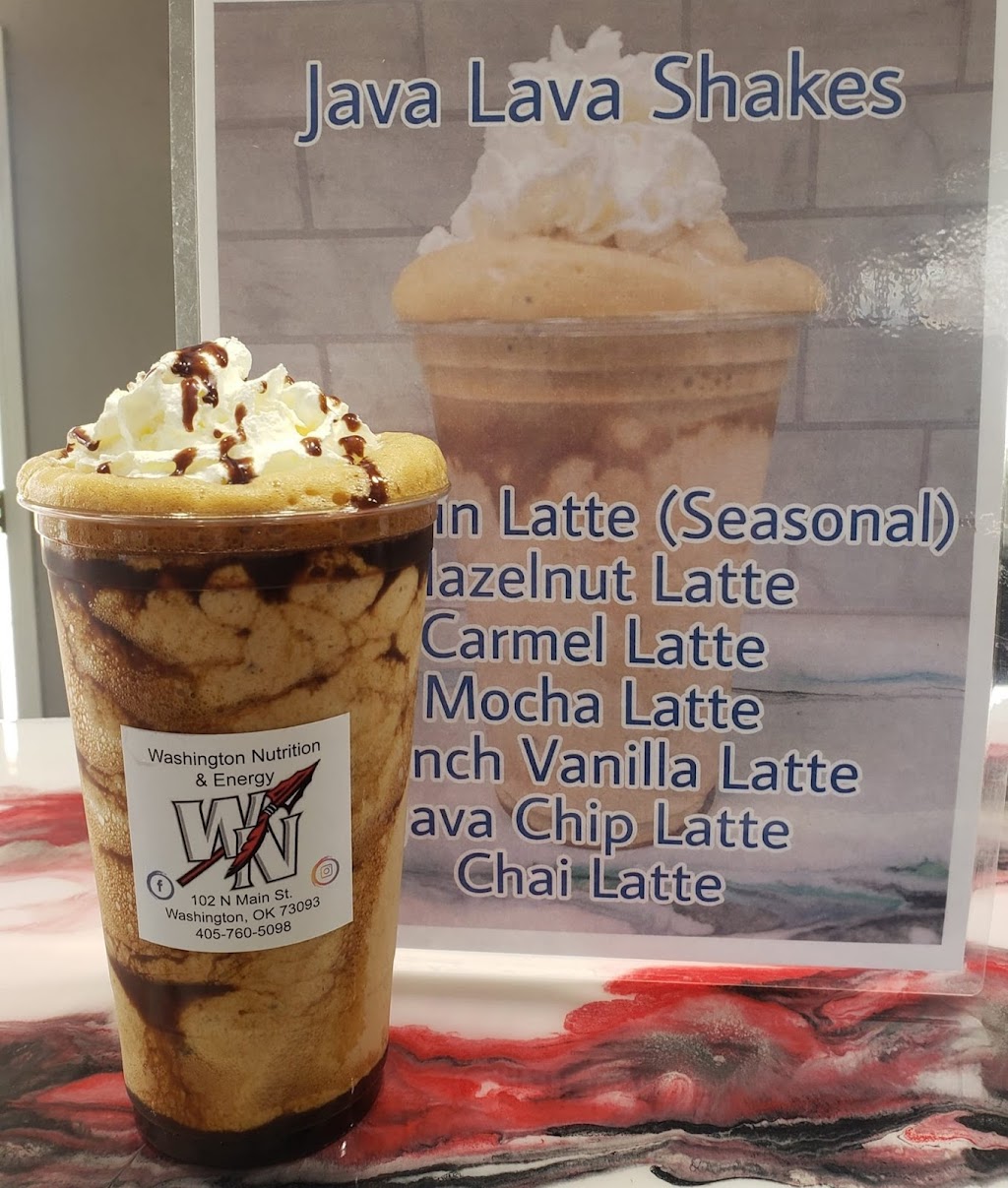 Washington Nutrition & Energy | restaurant | 102 E Morehead Ave, Washington, OK 73093, USA | 4052272422 OR +1 405-227-2422