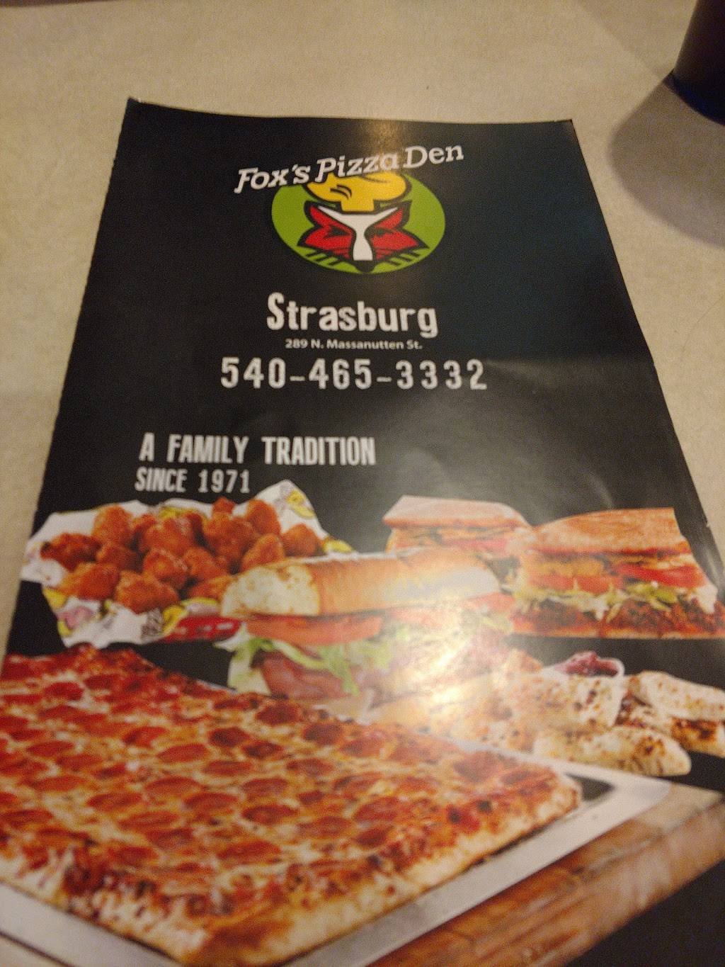Foxs Pizza Den | restaurant | 289 N Massanutten St, Strasburg, VA 22657, USA | 5404653332 OR +1 540-465-3332
