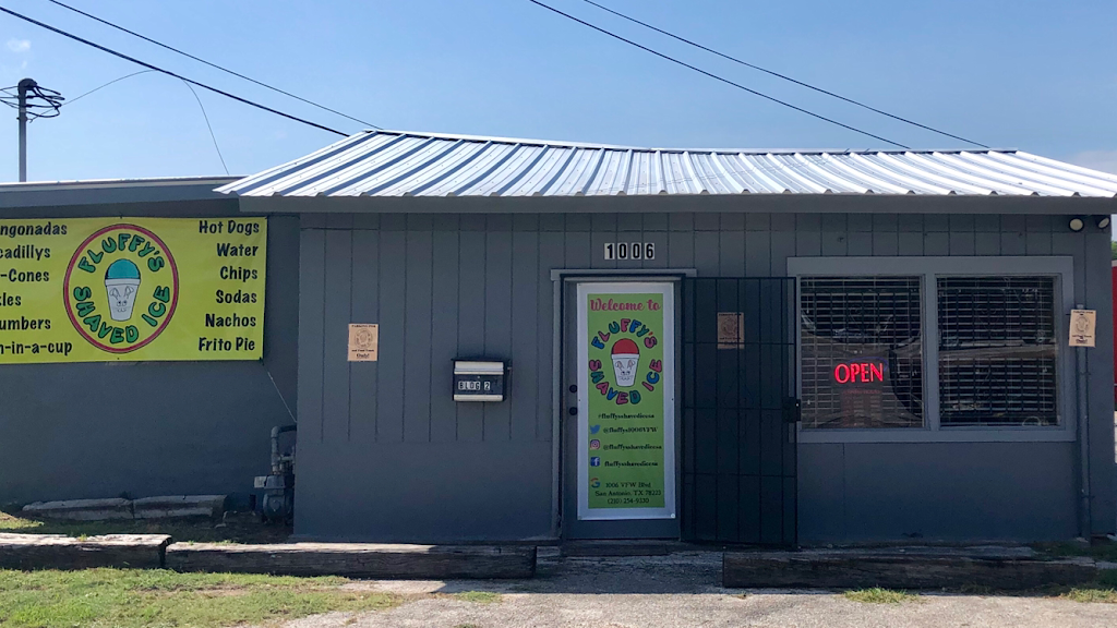 Fluffy’s Shaved Ice | meal takeaway | 1006 VFW Blvd Bldg 2, San Antonio, TX 78223, USA | 2102549330 OR +1 210-254-9330