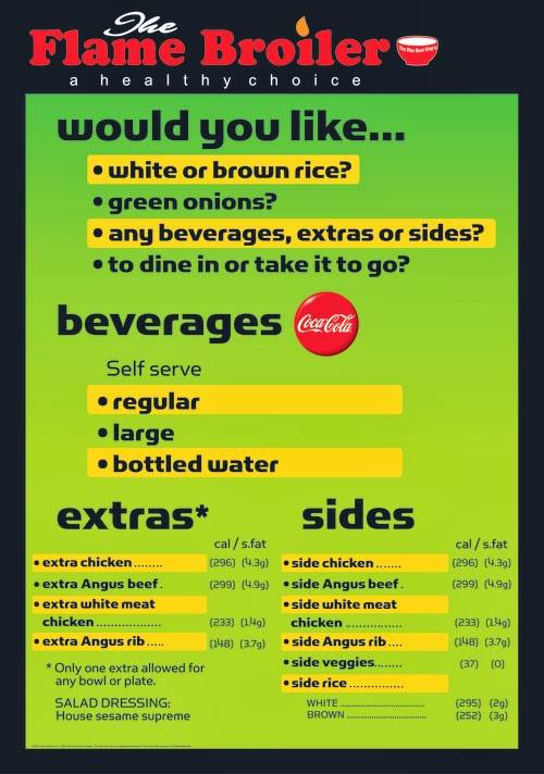 The Flame Broiler | restaurant | 28121 Crown Valley Pkwy E, Laguna Niguel, CA 92677, USA | 9493627480 OR +1 949-362-7480