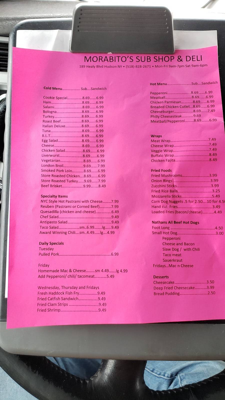 Morabitos Sub Shop & Deli | restaurant | 189 Healy Blvd, Hudson, NY 12534, USA | 5188282671 OR +1 518-828-2671