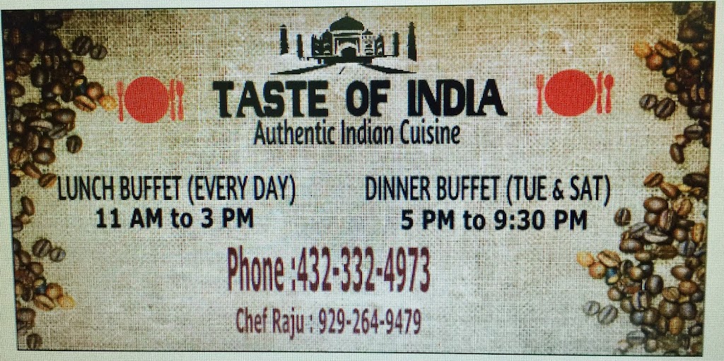 Taste of India - Permian Basin | restaurant | 3001 E Business Loop 20, Odessa, TX 79761, USA | 4323324973 OR +1 432-332-4973