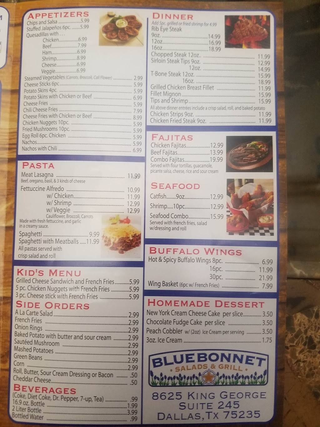 Bluebonnet Salads & Grill | meal takeaway | 8625 King George Dr #245, Dallas, TX 75235, USA | 2149051200 OR +1 214-905-1200