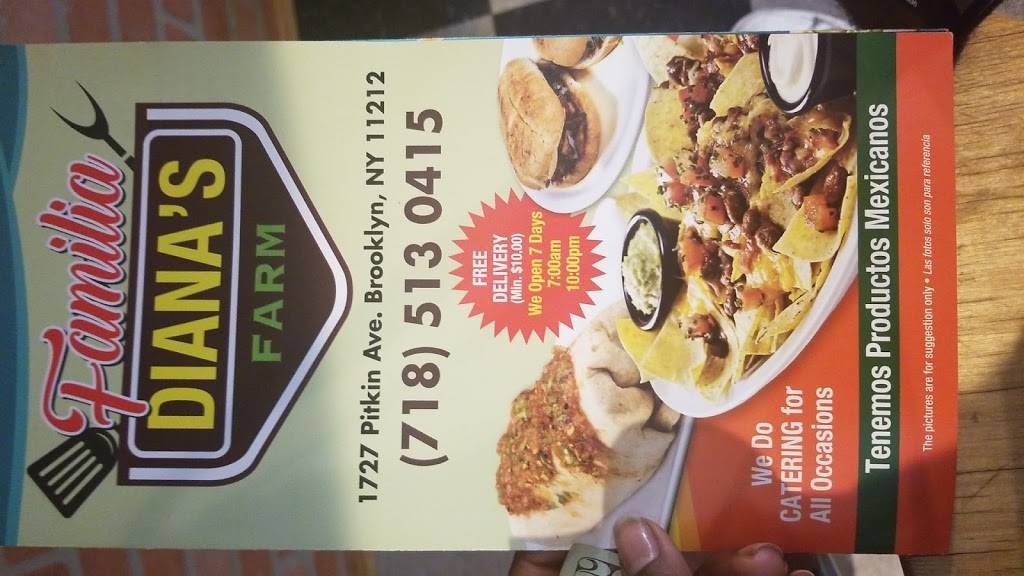 Familia Dianas Farm | restaurant | 1729 Pitkin Ave, Brooklyn, NY 11212, USA | 7185130415 OR +1 718-513-0415