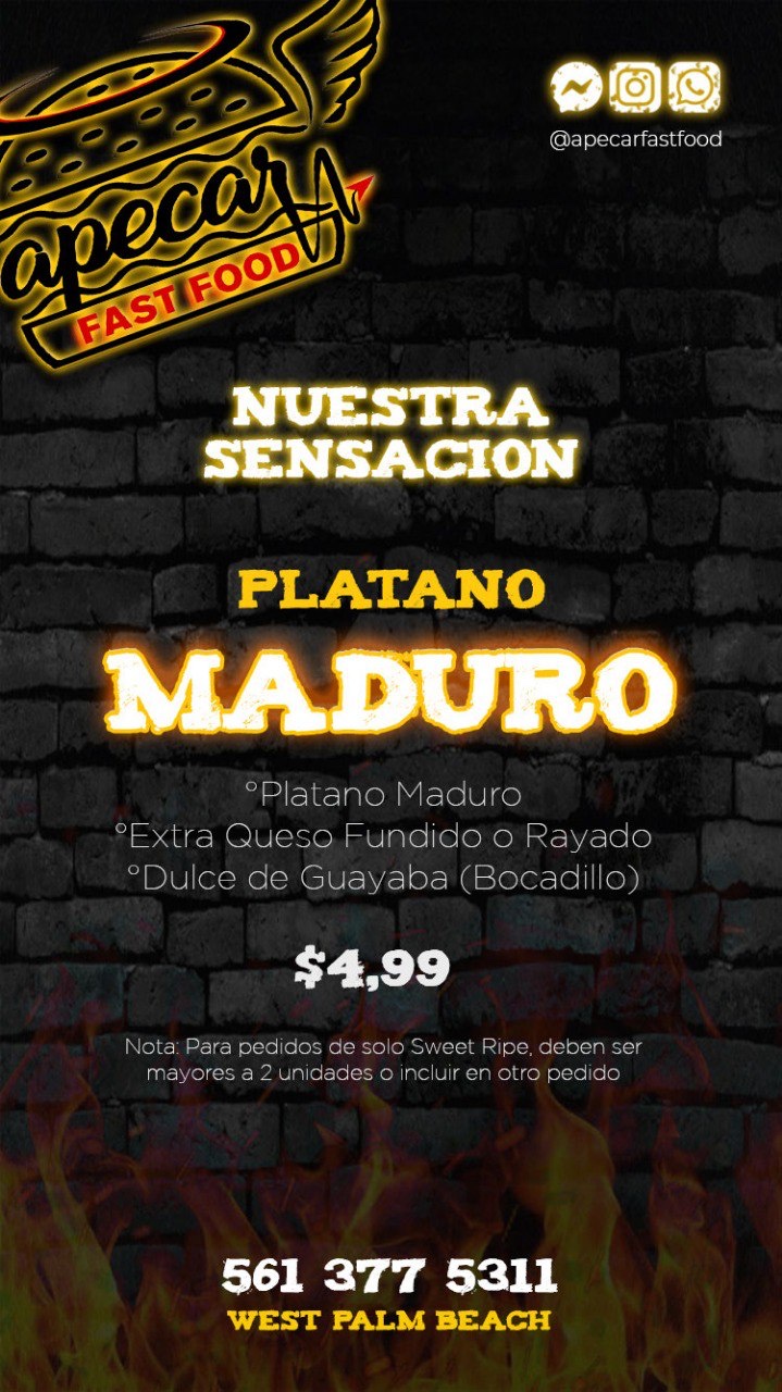 Apecar Fast Food | restaurant | S Military Trail, Greenacres, FL 33413, USA | 5613775311 OR +1 561-377-5311