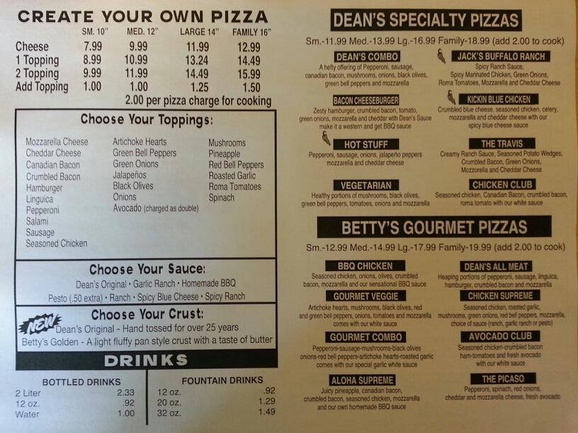 Deans Pizza | meal delivery | 9668, 2390 W Monte Vista Ave, Turlock, CA 95382, USA | 2096680800 OR +1 209-668-0800