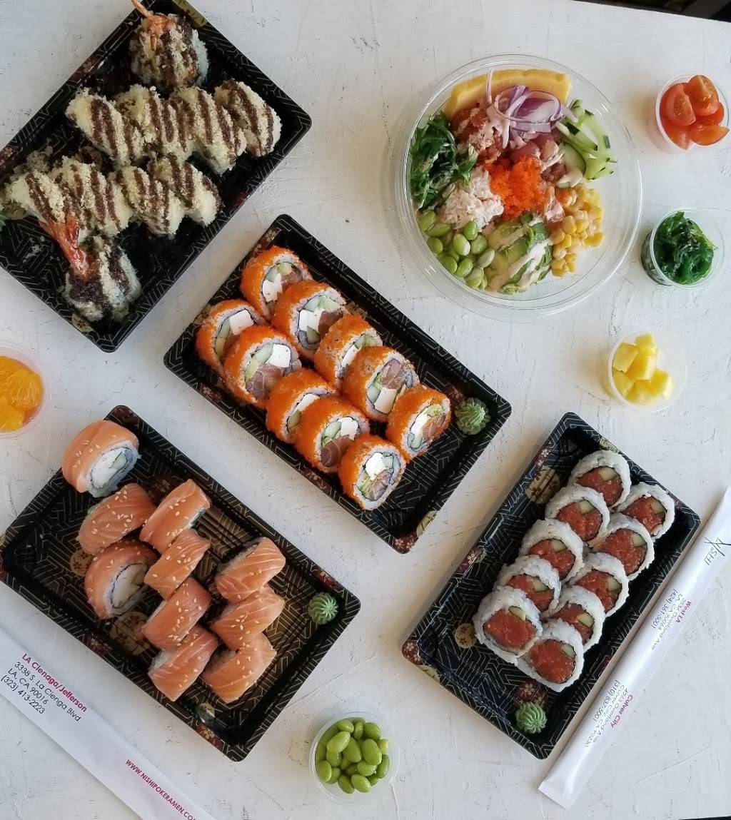 Nishi Poke & Sushi Roll | restaurant | 3338 S La Cienega Blvd, Los Angeles, CA 90016, USA | 3234132223 OR +1 323-413-2223