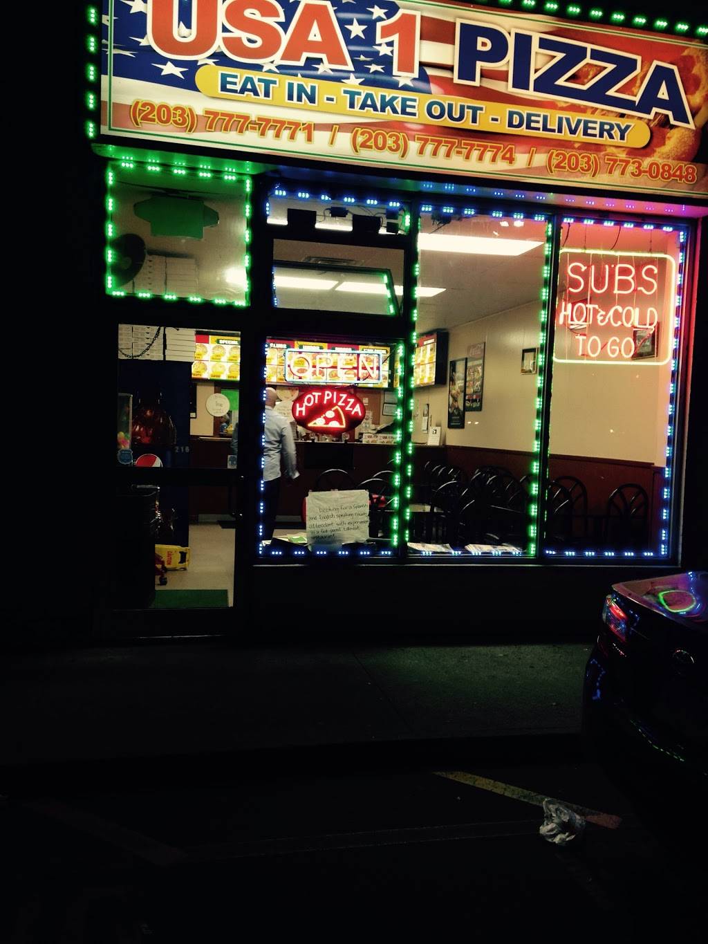 Usa 1 Pizza | restaurant | 216 Grand Ave, New Haven, CT 06513, USA | 2037730848 OR +1 203-773-0848