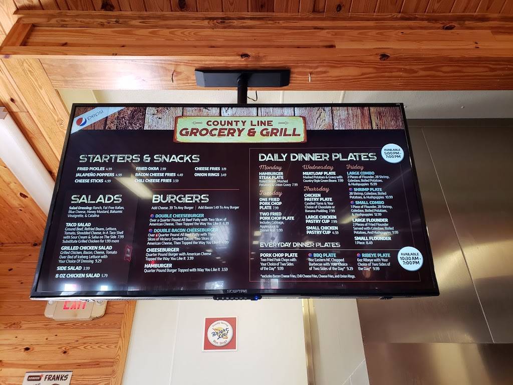County Line Grocery & Grill | restaurant | 2981 Pilot-Riley Rd, Zebulon, NC 27597, USA | 9192690024 OR +1 919-269-0024
