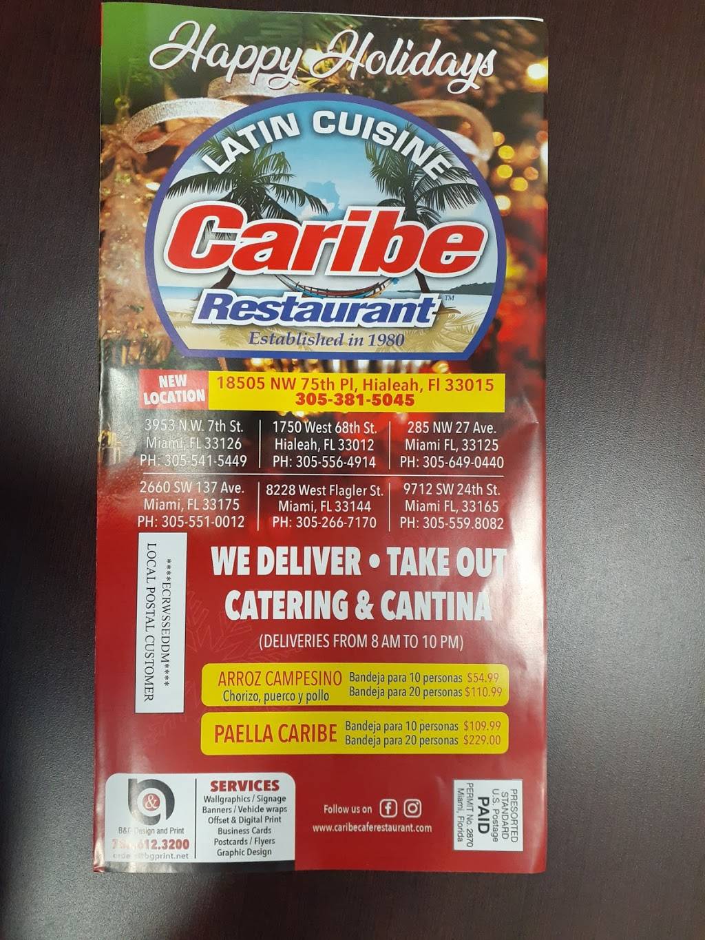 Caribe Cafe Restaurant | restaurant | 18505 NW 75th Pl, Hialeah, FL 33015, USA | 3053815045 OR +1 305-381-5045