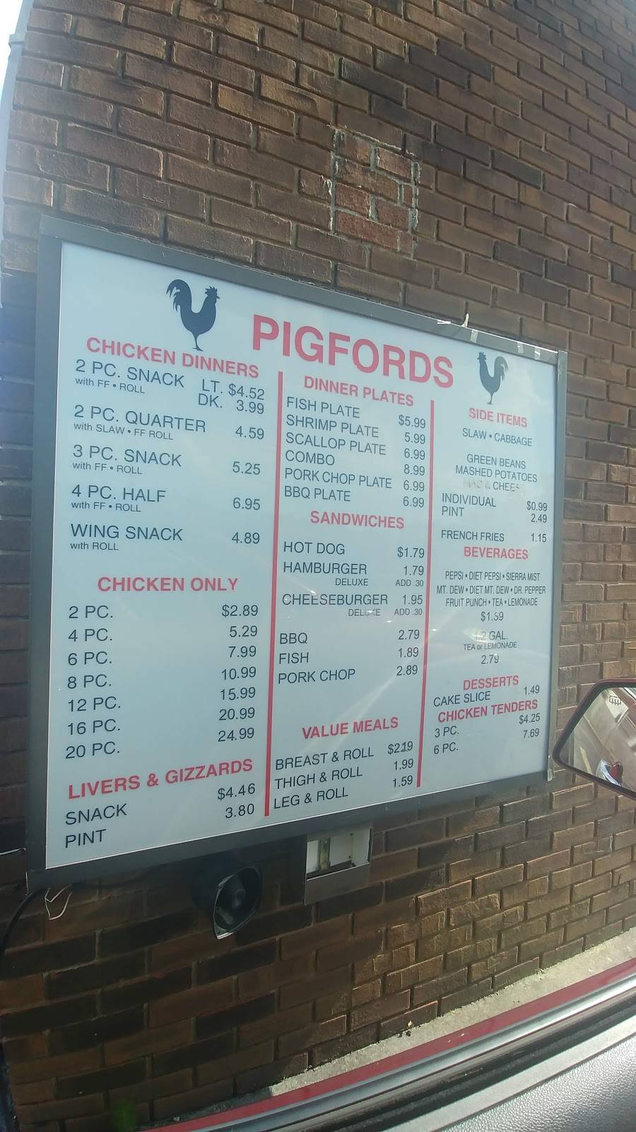 Pigfords | restaurant | 103 S JK Powell Blvd, Whiteville, NC 28472, USA | 9106427477 OR +1 910-642-7477