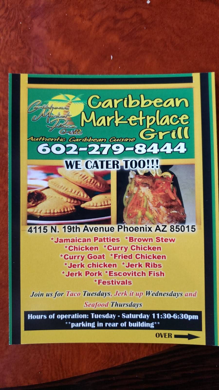 Caribbean Marketplace Grill | restaurant | 4117 N 19th Ave, Phoenix, AZ 85015, USA | 6022798444 OR +1 602-279-8444