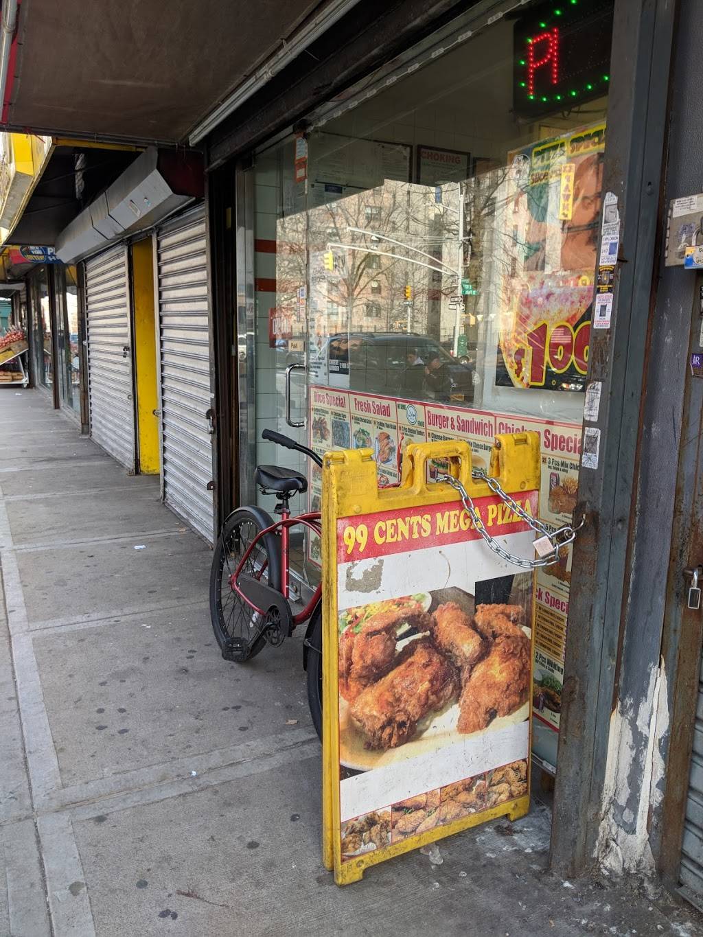 99 Cents Mega Pizza | restaurant | 1875 Lexington Ave, New York, NY 10035, USA | 2123690369 OR +1 212-369-0369