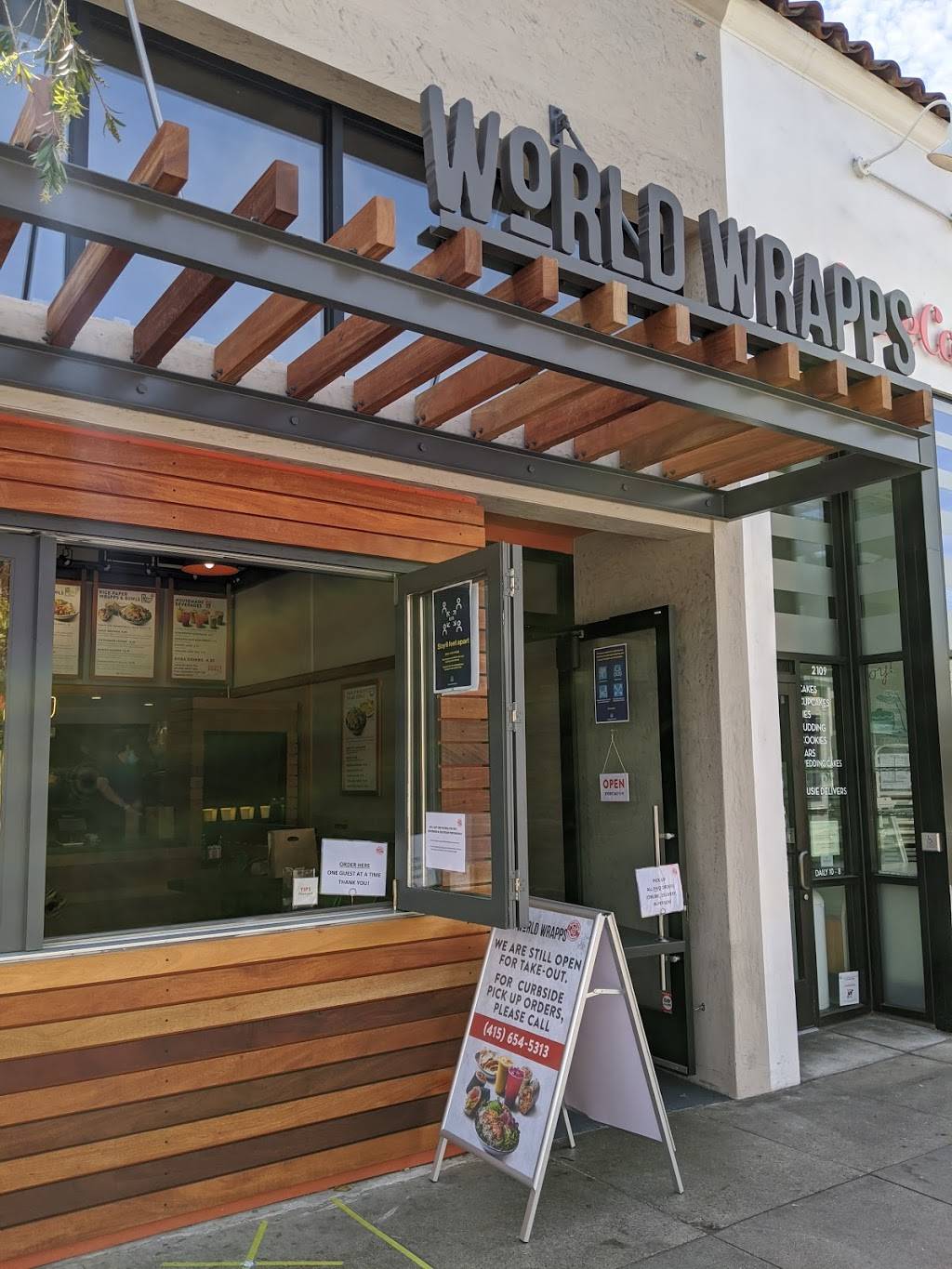 World Wrapps 2.0 | restaurant | 2105 Chestnut St, San Francisco, CA 94123, USA | 4156545313 OR +1 415-654-5313