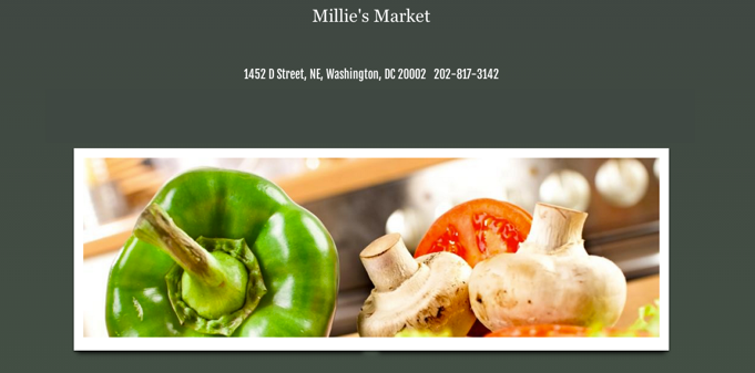 Millies Market | meal takeaway | 1452 D St NE, Washington, DC 20002, USA | 2028173142 OR +1 202-817-3142