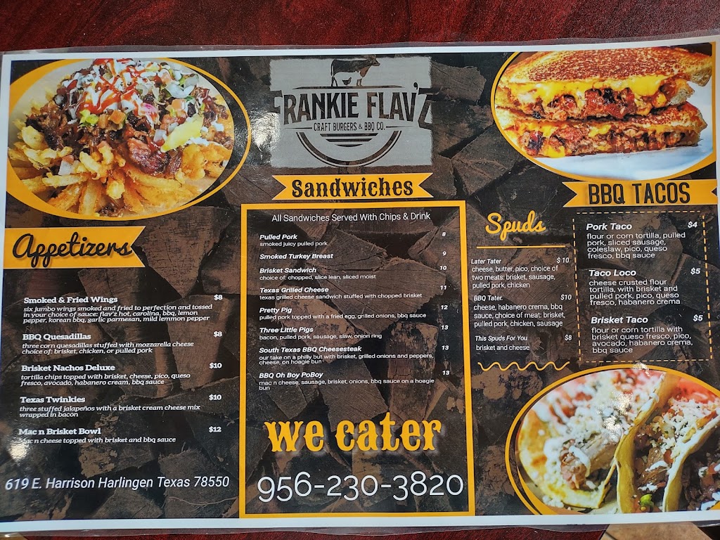 Frankie Flav’z CRAFT BBQ CO | restaurant | 619 E Harrison Ave, Harlingen, TX 78550, USA | 9562303820 OR +1 956-230-3820