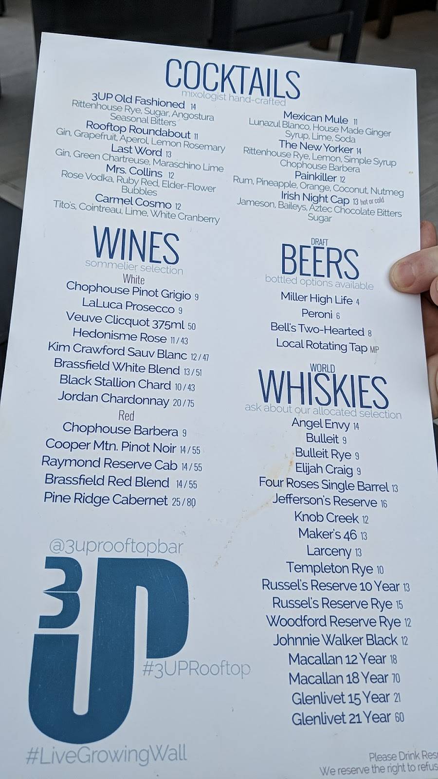 3UP | restaurant | 201 W Main St, Carmel, IN 46032, USA | 3177400930 OR +1 317-740-0930