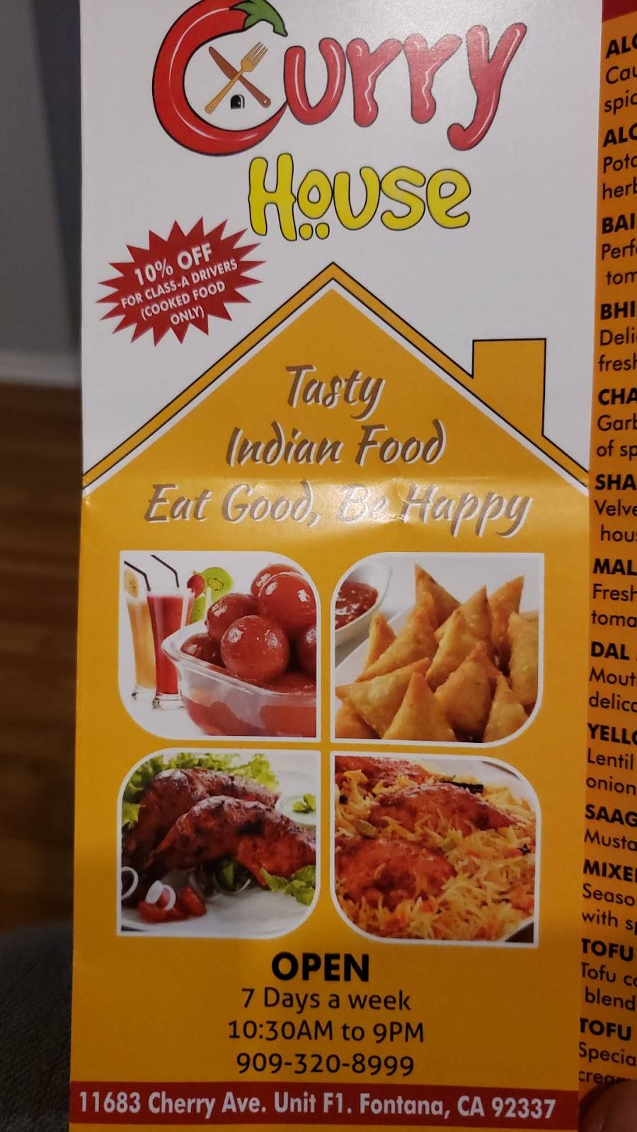 CURRY HOUSE | restaurant | 11683 Cherry Ave UNIT F-1, Fontana, CA 92337, USA | 9093208999 OR +1 909-320-8999