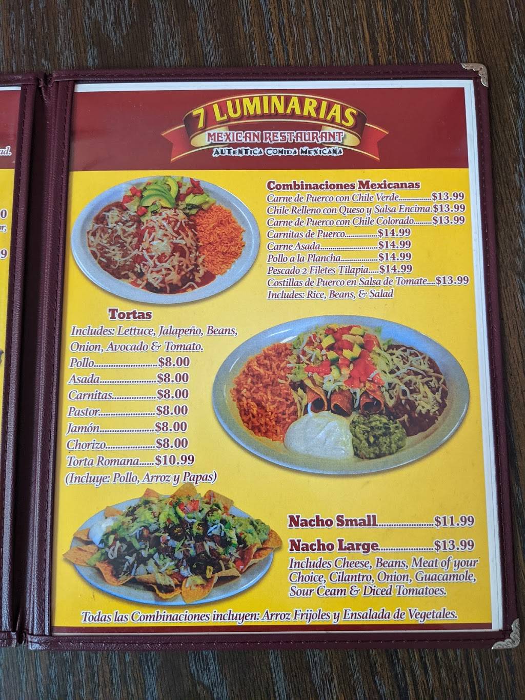 7 Luminarias | restaurant | 868 Guadalupe St, Guadalupe, CA 93434, USA | 8053437080 OR +1 805-343-7080