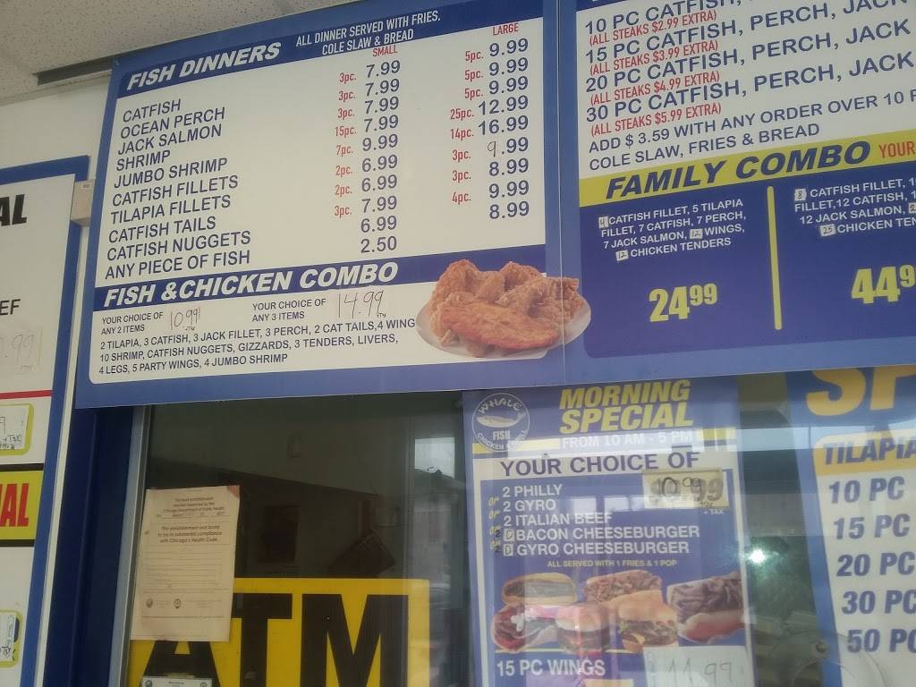 Whales Fish & Chicken | restaurant | 1828 W 79th St, Chicago, IL 60620, USA | 7739629999 OR +1 773-962-9999