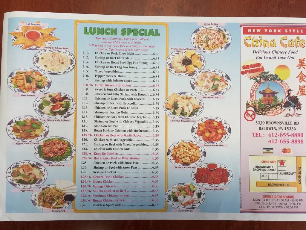 China Cafe | meal delivery | 125 Knoedler Rd, Pittsburgh, PA 15236, USA | 4126558880 OR +1 412-655-8880