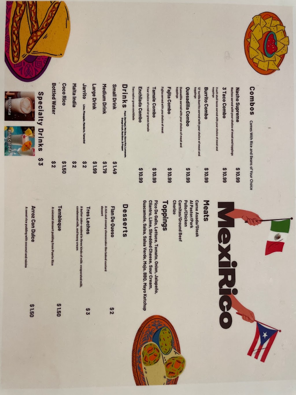 MexiRico | restaurant | 2801 Wilma Rudolph Blvd Unit 8004, Clarksville, TN 37040, USA | 9319192459 OR +1 931-919-2459