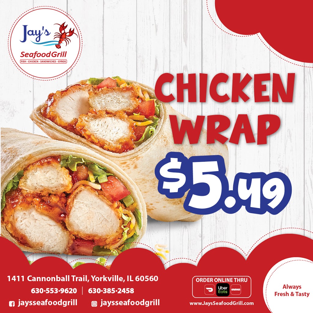 Jays Seafood Grill | restaurant | 1411 Cannonball Trail, Yorkville, IL 60560, USA | 6305539620 OR +1 630-553-9620