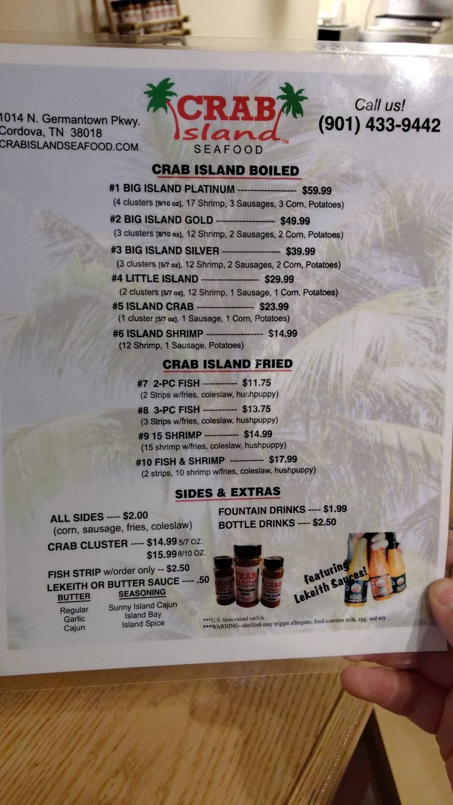 Crab Island Seafood | restaurant | 1014 N Germantown Pkwy, Cordova, TN 38018, USA | 9014339442 OR +1 901-433-9442