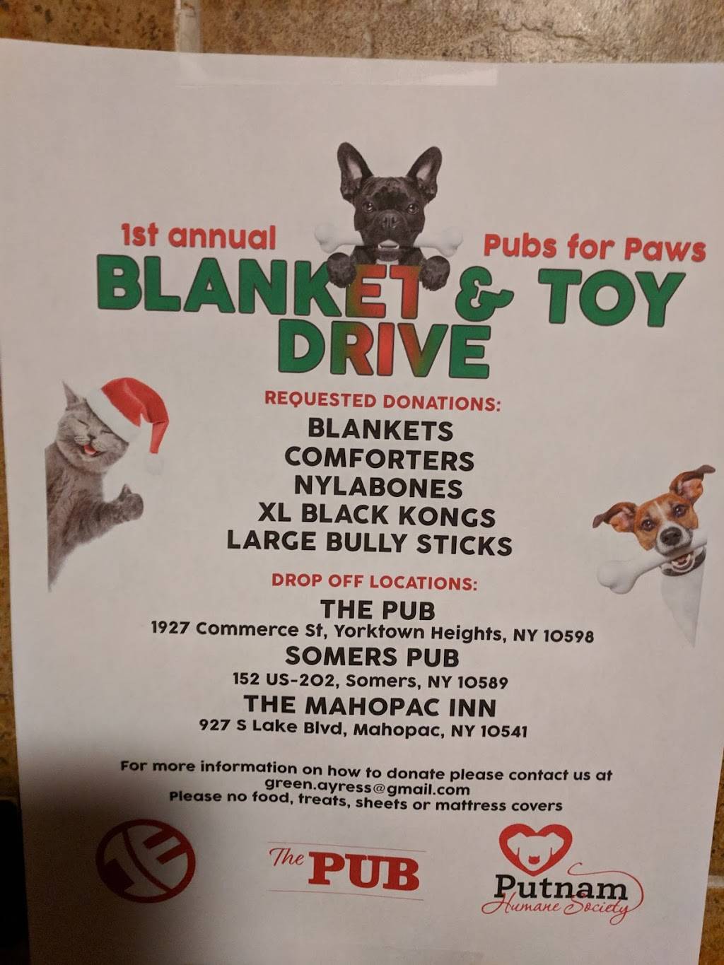 The Pub | restaurant | 1927 Commerce St, Yorktown Heights, NY 10598, USA | 9142148600 OR +1 914-214-8600