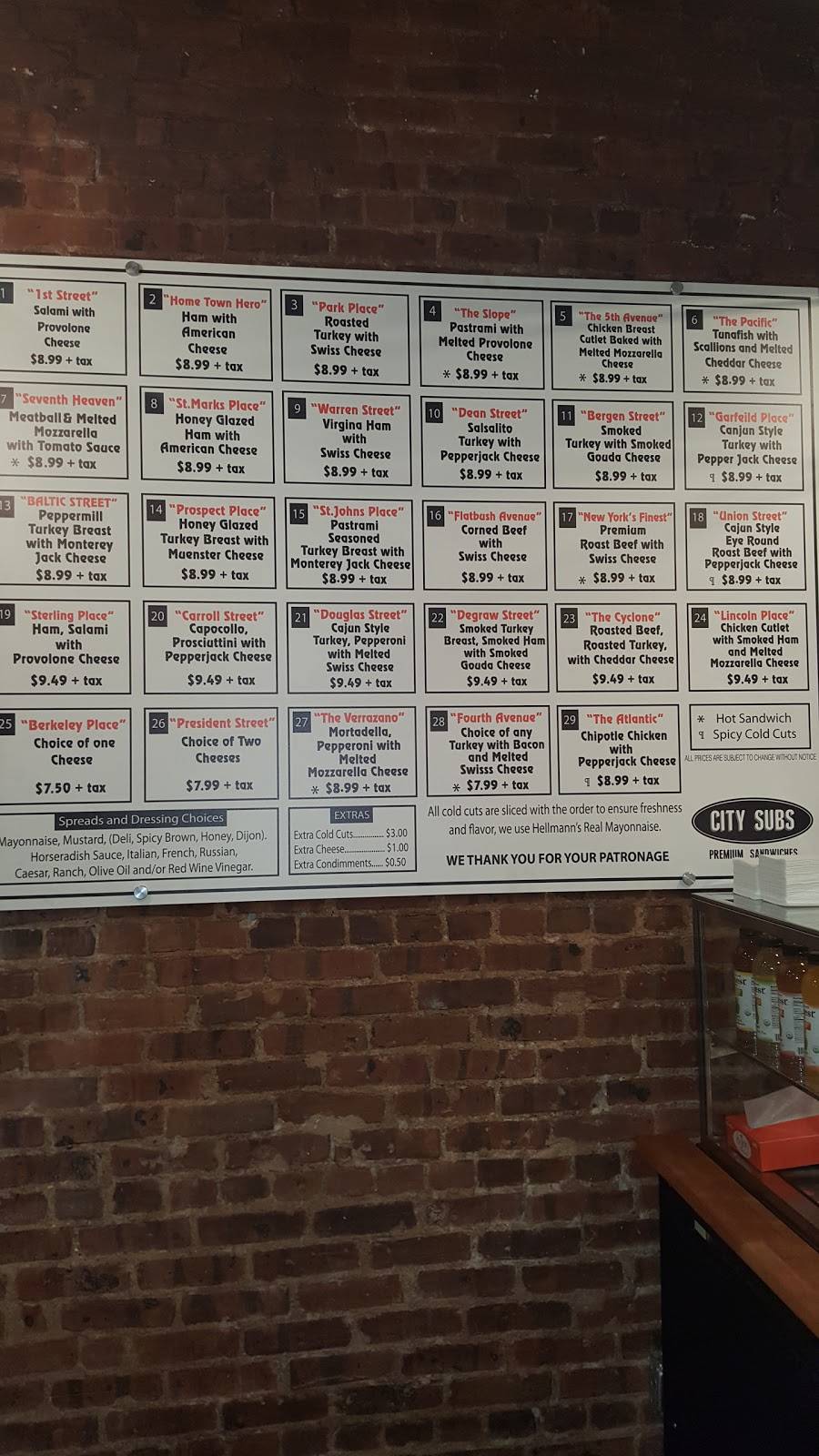 City Subs | restaurant | 82 5th Ave, Brooklyn, NY 11217, USA | 7186361777 OR +1 718-636-1777