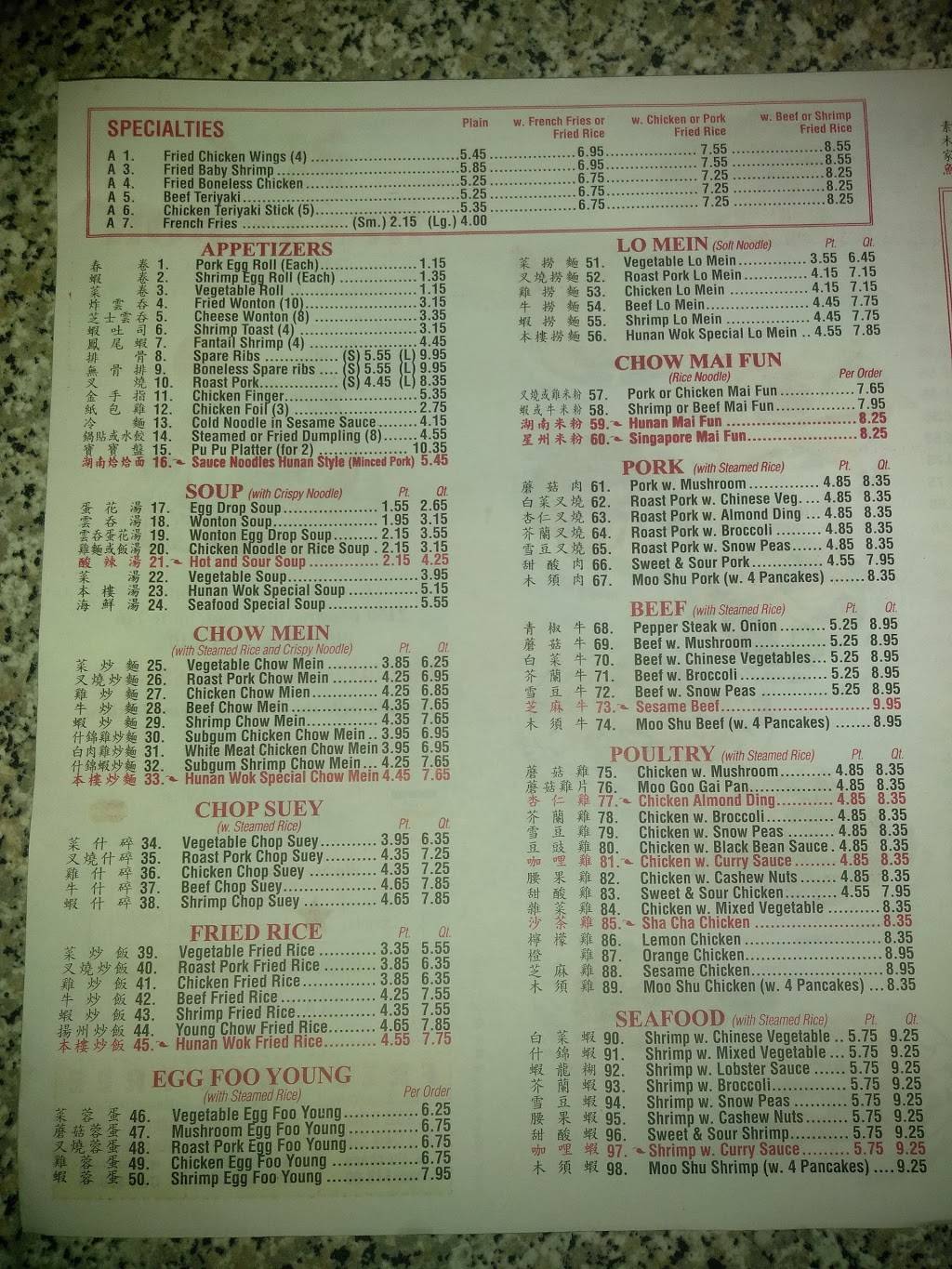 Hunan Wok | restaurant | 2158 Brownsville Rd, Pittsburgh, PA 15210, USA | 4128818363 OR +1 412-881-8363