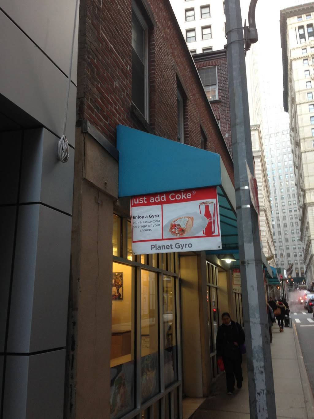 Planet Gyros | restaurant | 16 Rector St, New York, NY 10006, USA | 2122674976 OR +1 212-267-4976