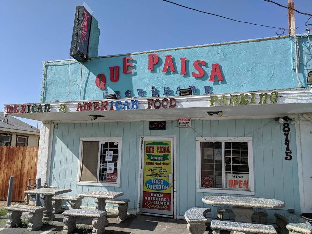 Que Paisa Restaraunt | restaurant | 8115 Pearblossom Hwy, Littlerock, CA 93543, USA | 6619449553 OR +1 661-944-9553
