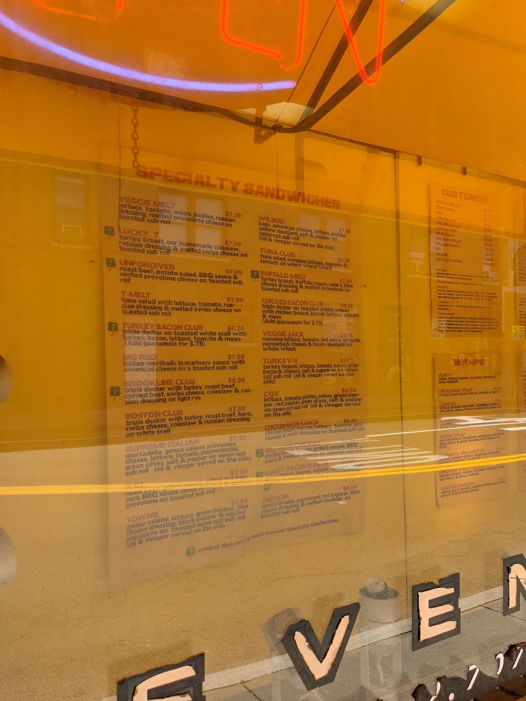 Seven Subs | restaurant | 1364 Beacon St, Brookline, MA 02446, USA | 6172327070 OR +1 617-232-7070