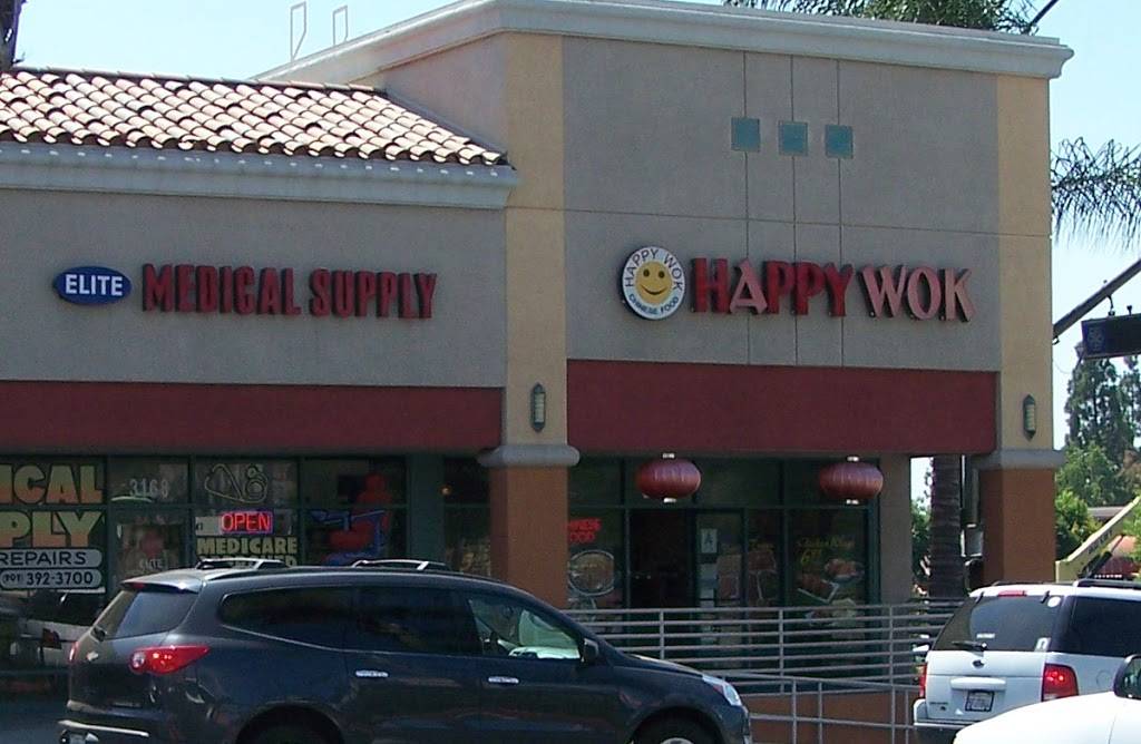 Happy Wok | restaurant | 3160 N Garey Ave, Pomona, CA 91767, USA | 9095938810 OR +1 909-593-8810