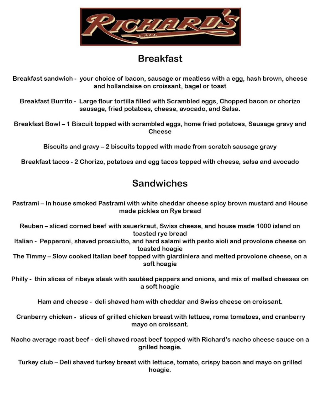 Richards Cafe | restaurant | 311 Main St, Peoria, IL 61602, USA | 3098391394 OR +1 309-839-1394