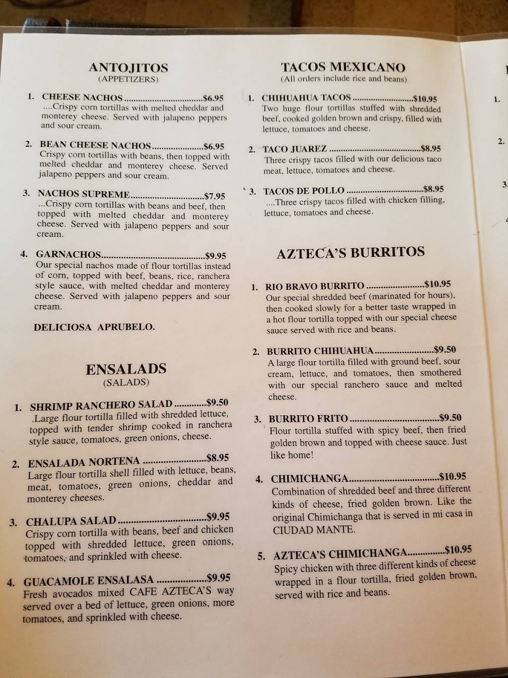 Cafe Azteca | restaurant | 752 W Government St, Brandon, MS 39042, USA | 6018257881 OR +1 601-825-7881