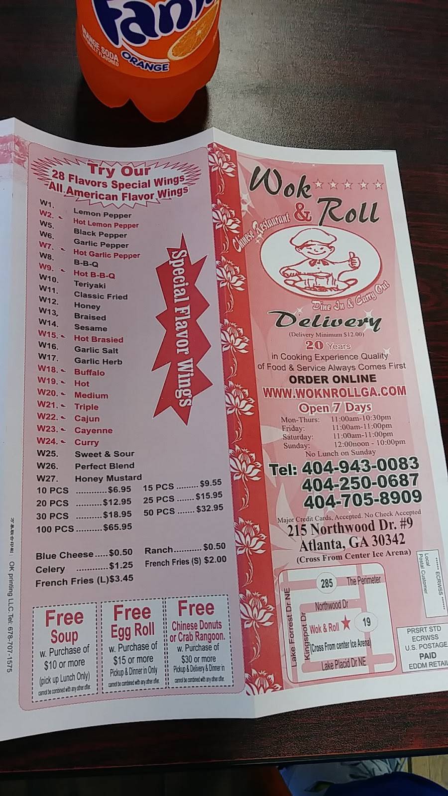 Wok N Roll Restaurant | meal delivery | 215 Northwood Dr #9, Atlanta, GA 30342, USA | 4049430083 OR +1 404-943-0083