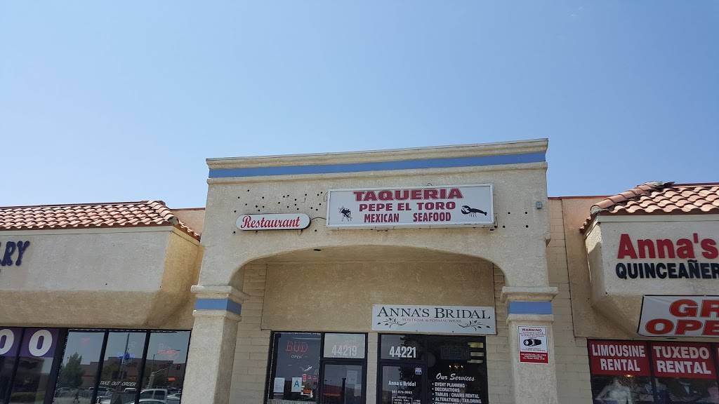 Taqueria Pepe El Toro | restaurant | 44219 20th St W, Lancaster, CA 93534, USA | 6617267859 OR +1 661-726-7859